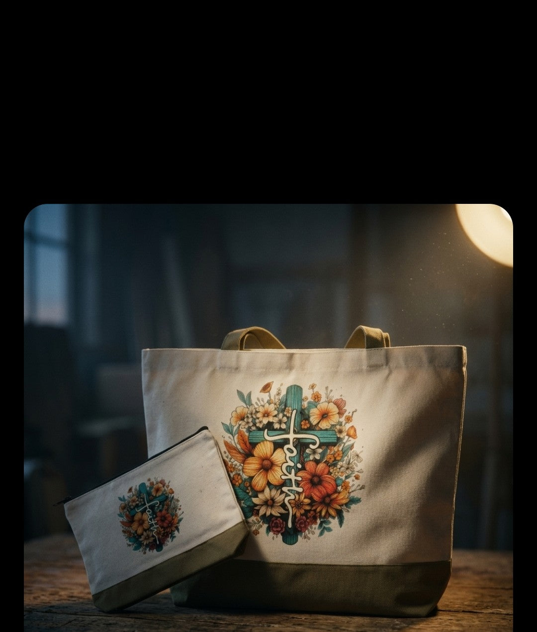 Large Tote Bag & Pouch Set