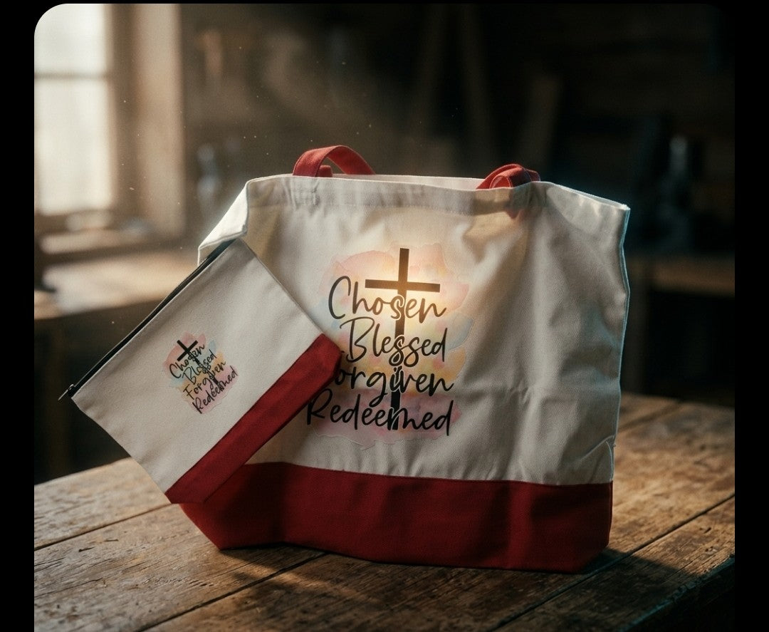 Large Tote Bag & Pouch Set