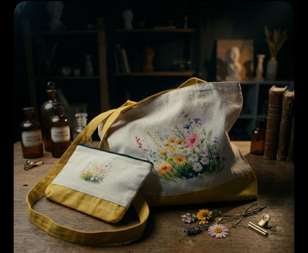 Large Tote Bag & Pouch Set