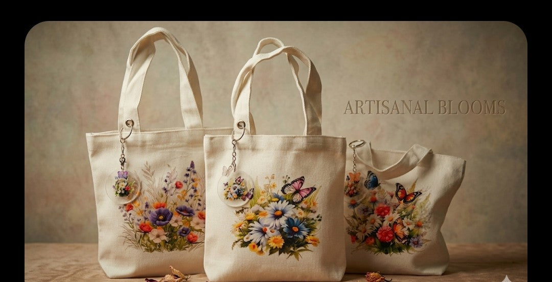 Mini tote w/ matching keychain