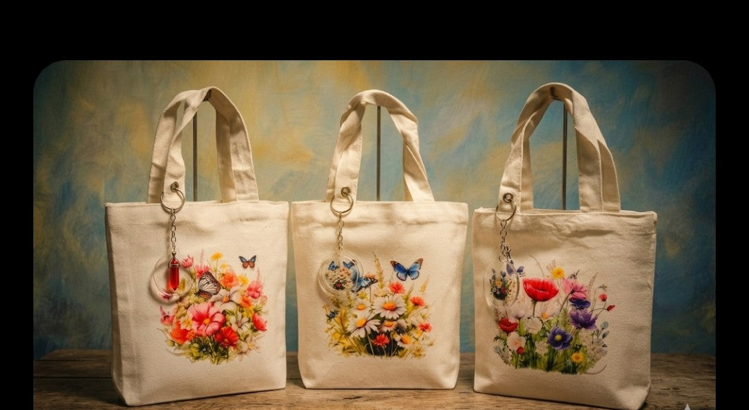 Mini tote w/ matching keychain