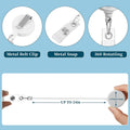 Sublimation Retractable Badge Reel - Metal Belt Clip, 360 Rotating, 24 inch cord
