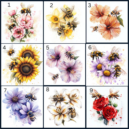 Bees & Floral Designs #1-#9