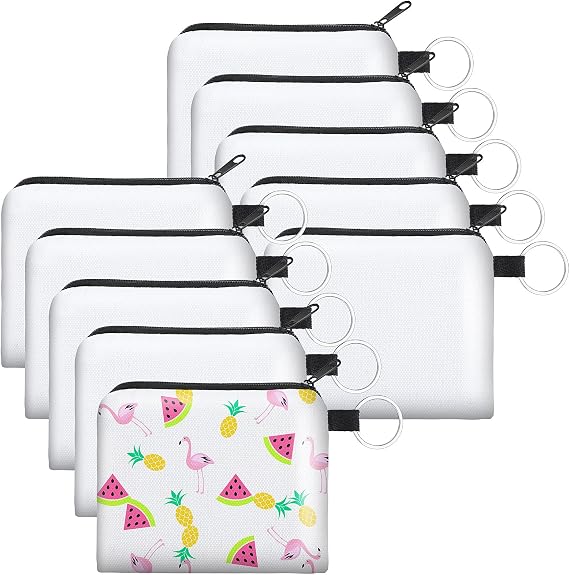 Zippered Coin Purse with Key Ring