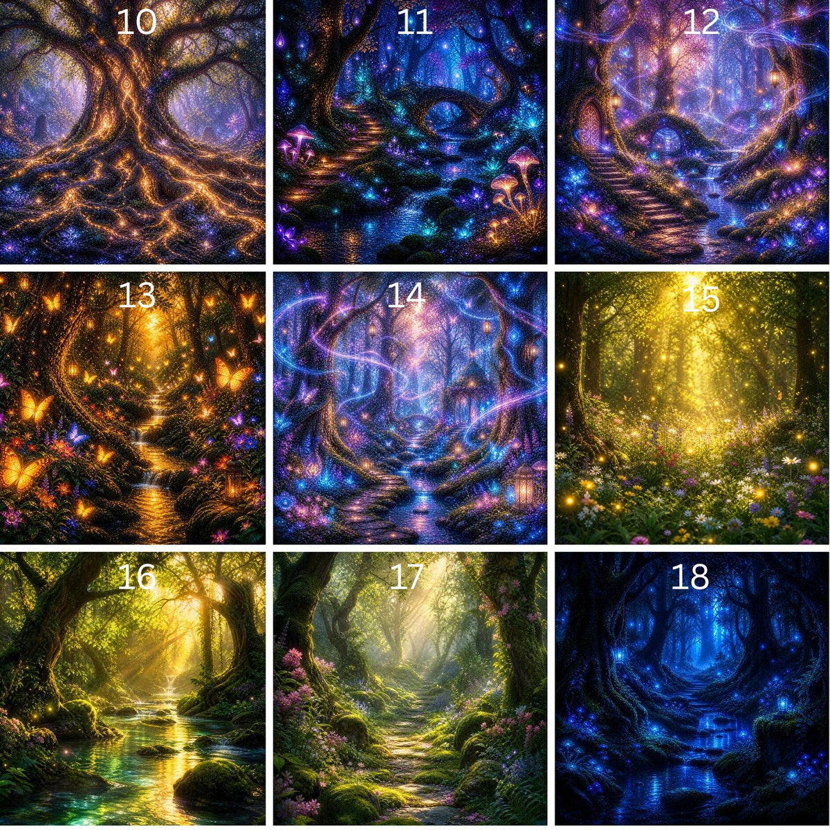 Enchanted Forest Designs #10-#18