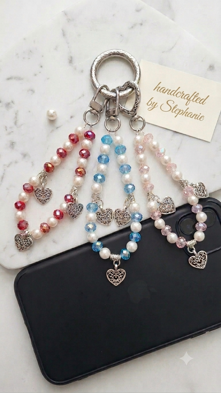 Pearl & Crystal Radiance Phone Charm