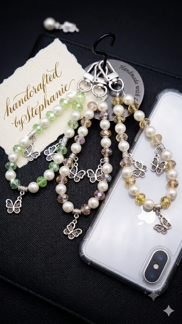 Pearl & Crystal Radiance Phone Charm