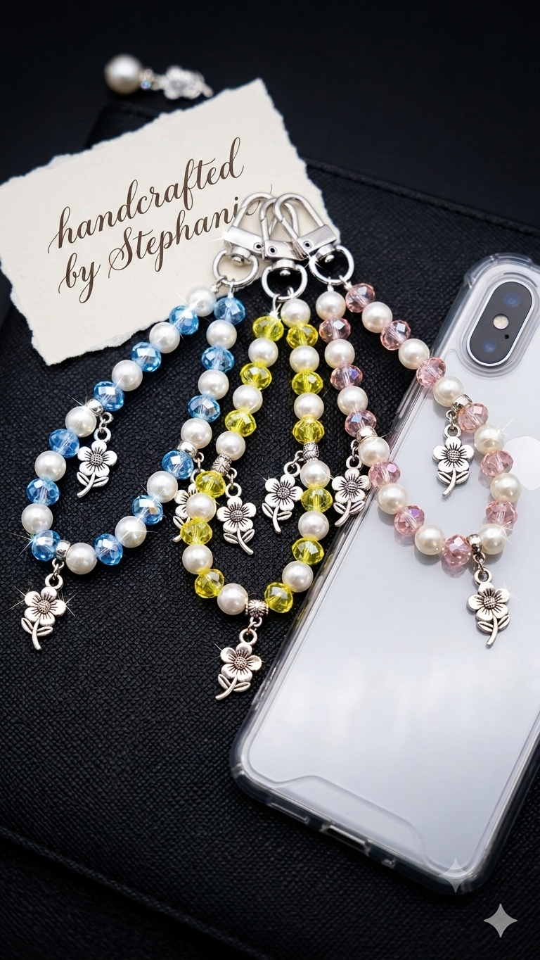 Pearl & Crystal Radiance Phone Charm