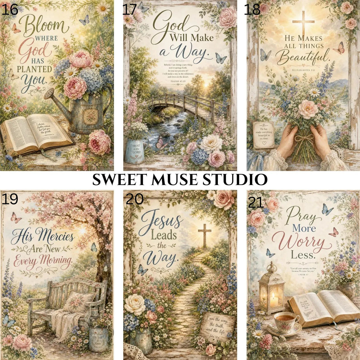 Vintage Christian sublimation designs 16-21