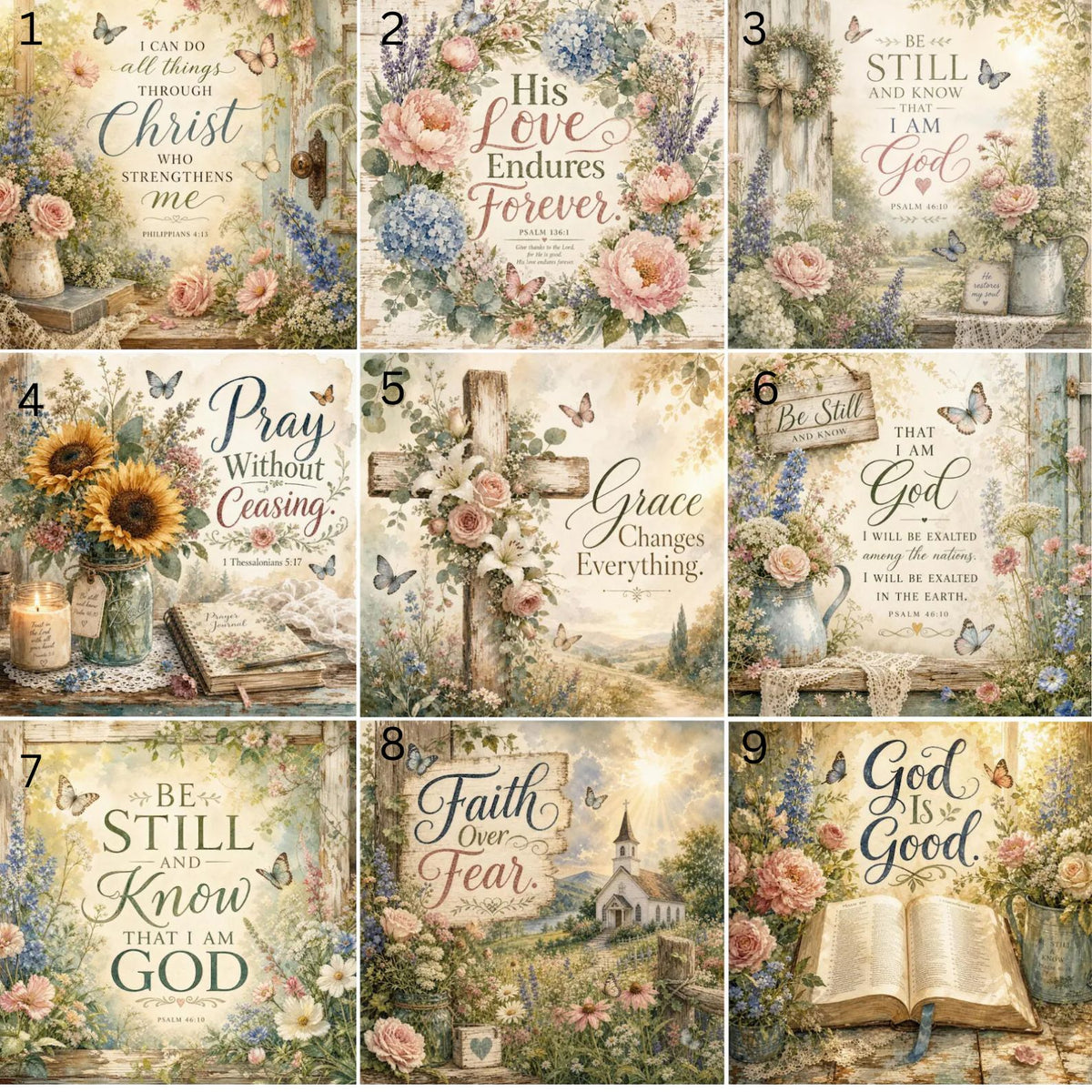 Vintage Christian sublimation designs 22-27