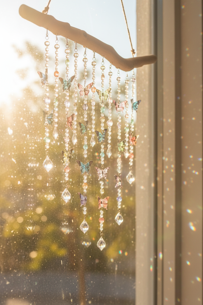 Butterfly Sun Catcher in Sunny Window