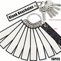 Sublimation bag tag keychain with black border and silver keyring
