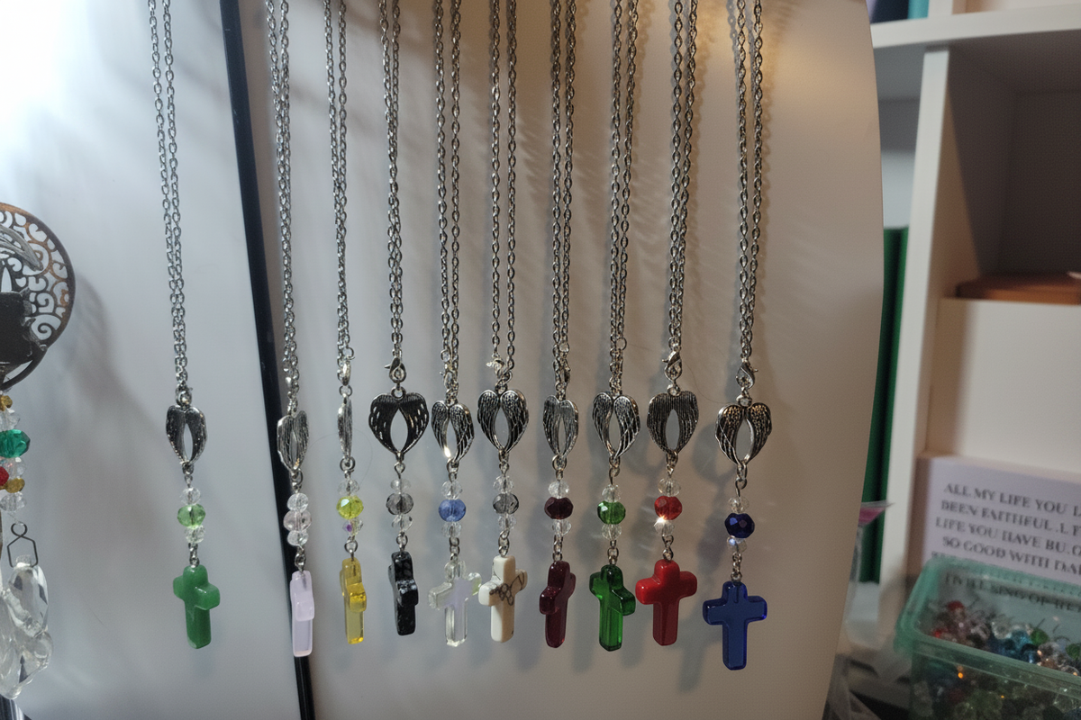 Wings of Faith Car Charm lifestyle display shot